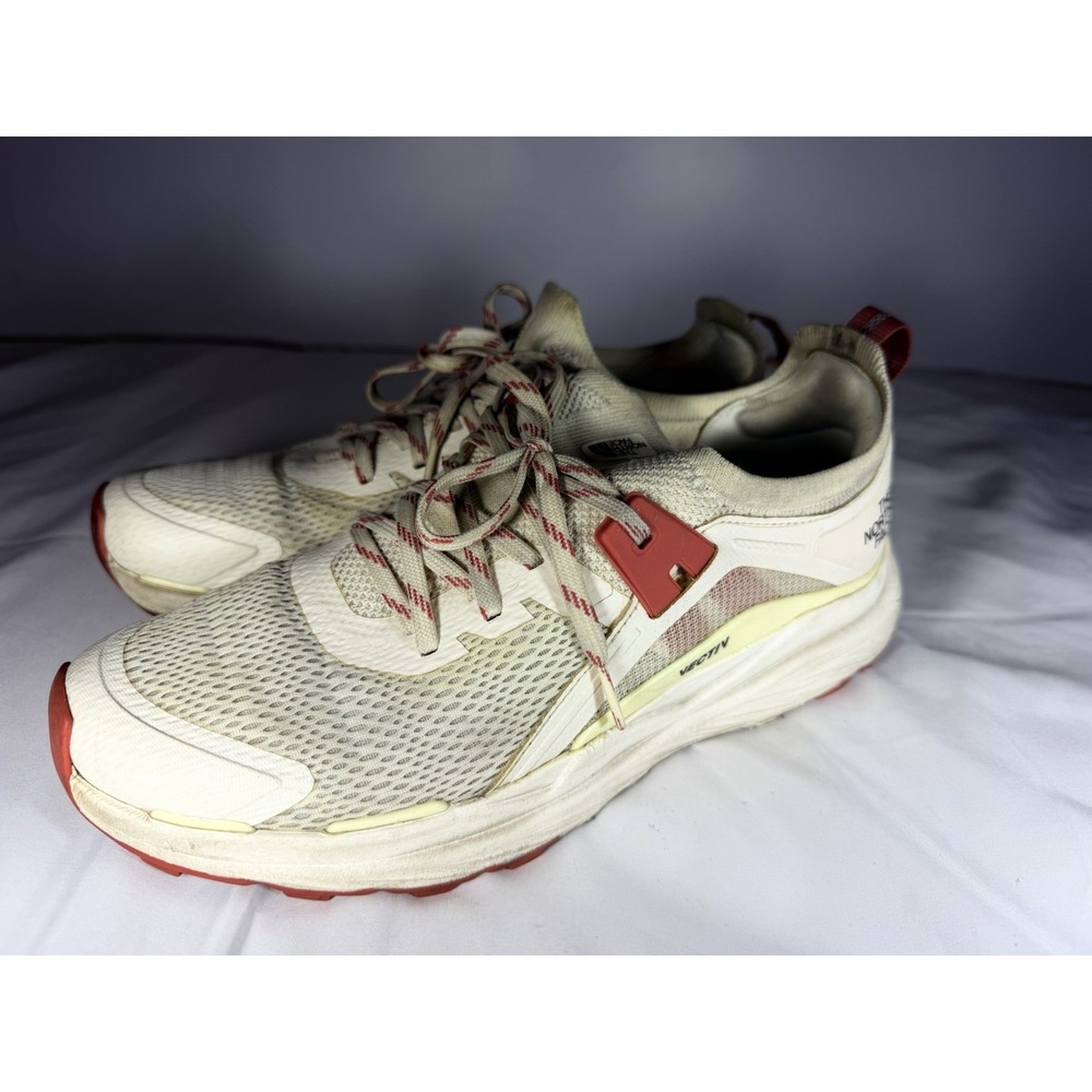 The North Face Women's VECTIV Trail Running Shoes White Red Size 10